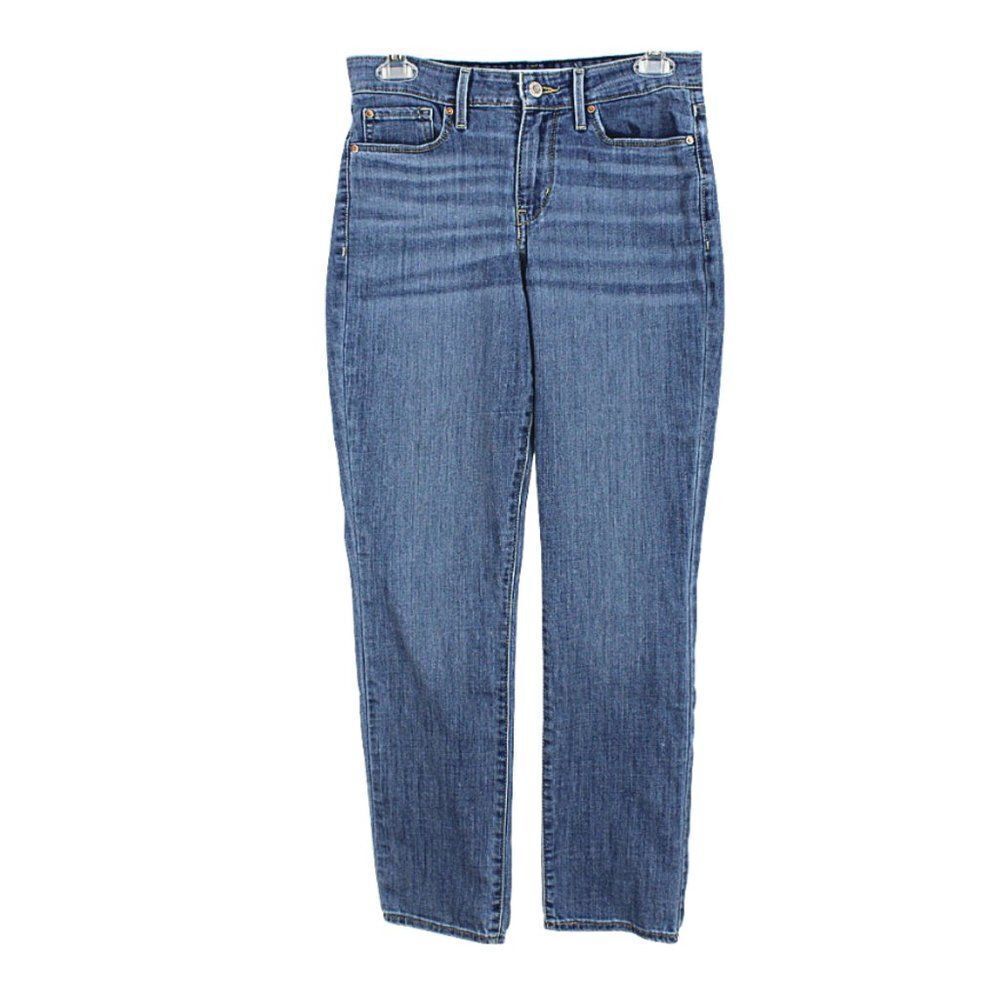 Levi Strauss Jean Slim Boot Cut Whiskering Mid Rise Blue Med Wash Women's  4M